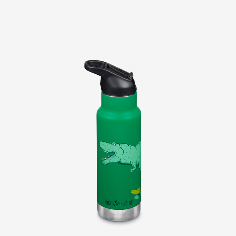Isolerad Kid Classic 355ml med Flip Seal Sportkork och sugrör
