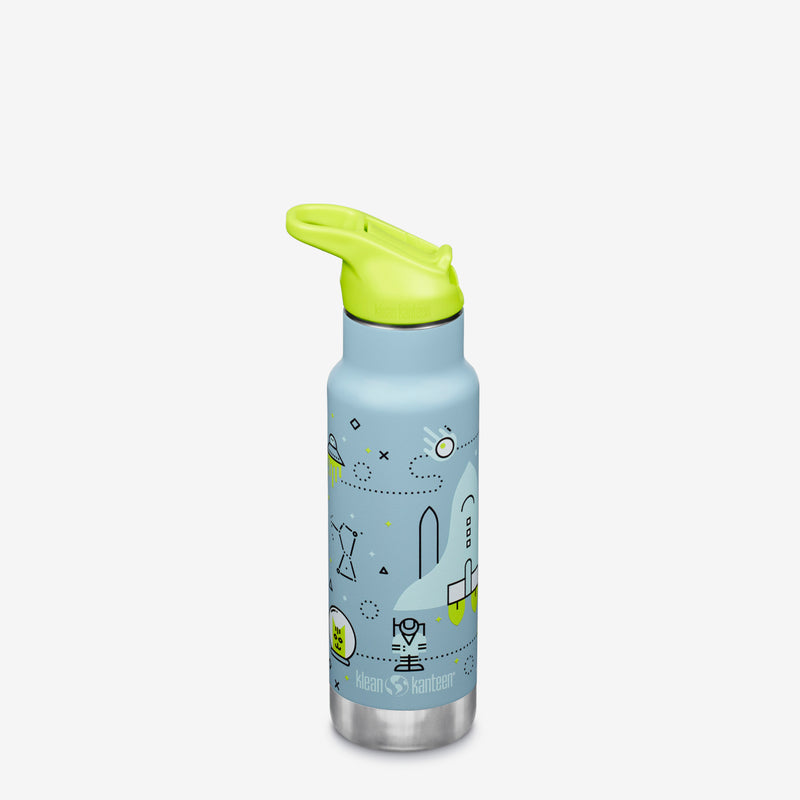 Isolerad Kid Classic 355ml med Flip Seal Sportkork och sugrör