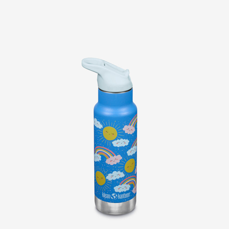 Isolerad Kid Classic 355ml med Flip Seal Sportkork och sugrör
