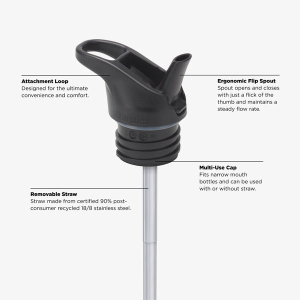 Classic 800ml med Flip Seal Sportkork och sugrör